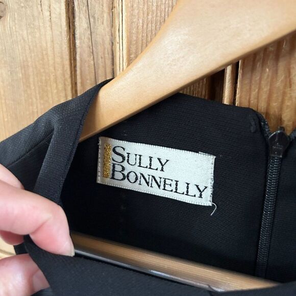 Vintage Sully Bonnelly 6 Black Dress Sleeveless Cutout Chest Cocktail LBD Y2K‎ - Picture 3 of 12